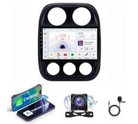 Autoradio Android 15 per Jeep Compass 1 2009-2016 | Autoradio con touchscreen capacitivo di alta qualità | CarPlay/Android Auto | Navigazione GPS | Bluetooth | Telecamera per retromarcia | Plug Play
