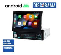 AUTORADIO ANDROID 1DIN SCOMPARSA STEREO AUTO 7" 4/64GB WIFI CARPLAY ANDROID AUTO