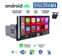 AUTORADIO ANDROID 2GB RAM 7 POLLICI 1DIN STEREO CARPLAY ANDROID AUTO WIFI GPS BT