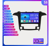 Autoradio Android Auto da 9 pollici per Ford S MAX S-max 2007-2015, lettore multimediale Carplay, sistema GPS intelligente, telecamera a 360°, RDS.