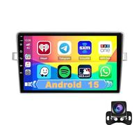Autoradio Android con navigazione GPS per Toyota Verso R20 (2009-2018) - Display da 15", CarPlay e Android Auto, Bluetooth 4G, radio FM/AM, DSP, WiFi, telecamera posteriore (colore: 6G+128G)
