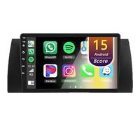 Autoradio Android per BMW Serie 5 E39 X5 E53 M5 1995-2006 Carplay e Android Auto schermo touch HD da 9'' autoradio GPS WiFi Navigazione per auto Radio Bluetooth Sat Nav GPS (8 Core (4+64 GB))