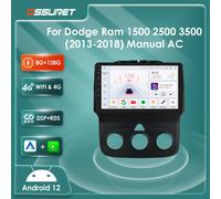 Autoradio Android per Dodge Ram 1500 2500 3500 2013-2018 Manuale AC Lettore multimediale GPS Stereo navi Carplay 4G 8core Autoradio