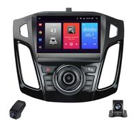 Autoradio Android per Ford Focus 3 Mk 3 2011-2019 Autoradio 4 Core Touchscreen IPS da 9-Inch Wireless CarPlay/Android Auto/WiFi/GPS/Bluetooth/Radio FM/Telecamera Posteriore/ADAS DVR(Button work,X2)