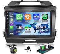 Autoradio Android per KIA Sportage 2010-2016, Touchscreen 9 Pollici 1080P, CarPlay & Android Auto Wireless, GPS, WiFi, DSP, Plug-and-Play Radio Upgrade + Telecamera Posteriore
