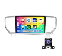 Autoradio Android per KIA Sportage 2016-2018, radio touchscreen doppio DIN da 9", CarPlay wireless, Android Auto, navigazione GPS, Bluetooth, WiFi, FM, Mirror Link, 2 GB di RAM + 32 GB di sp