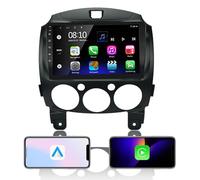 Autoradio Android per Mazda 2 2008-2014 con Carplay & Android Auto Wireless | Schermo Touchscreen da 9 Pollici con Mirror Link, Navigazione GPS, Bluetooth, Wi-Fi, Controllo del volante ,FM/RDS 2G + 32G