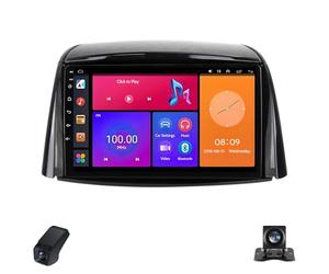 Autoradio Android per Renault Koleos 2008-2016 Autoradio 4 Core Touchscreen IPS da 9-Inch Wireless CarPlay/Android Auto/WiFi/GPS/Bluetooth/Radio FM/Telecamera Posteriore/ADAS DVR(B,X2)