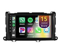 Autoradio Android per Toyota Sienna XL30 2010-2014 Carplay e Android Auto schermo touch HD da 9'' autoradio GPS WiFi Navigazione per auto Radio Bluetooth Sat Nav GPS (8Core (6+128GB))