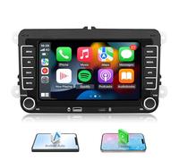 Autoradio Android per VW Golf Seat Skoda con Wireless CarPlay Android Auto | 7'' Touchscreen Carplay Autoradio Bluetooth per VW Passat MK5 MK6 Jetta T5 EOS Polo Touran con GPS/WIFI/FM/RDS/SWC/USB/Siri