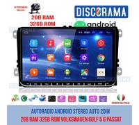 AUTORADIO ANDROID STEREO AUTO 2DIN 2GB RAM 32GB ROM VOLKSWAGEN GOLF 5 6 PASSAT