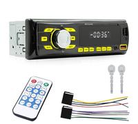 Autoradio Bluetooth 1 Din, Auto Radio Bluetooth con vivavoce, autoradio FM con 2 x USB, AUX, scheda SD, lettore MP3, supporto iOS/Android