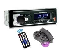Autoradio Bluetooth, Aototeck 12V-24V Auto Radio Stereo 4 x 45W ricevitore 1 DIN, Colori di Luce dei Pulsanti, Supporta Chiamate in Vivavoce/FM/AUX-IN/TF/USB/Telecomando del volante,Ricarica Rapida