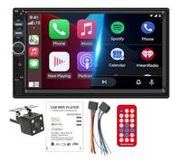 Autoradio Bluetooth Carplay Android Auto 2 Din HD da 7" Supporto Collegamento specchio Android/IOS, Chiamate in vivavoce Bluetooth, Radio FM con telecomando e telecamera per retromarcia