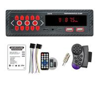 Autoradio Bluetooth Chiamate in vivavoce wireless, Autoradio Bluetooth 1 Din, Lettore multimediale digitale con FM/AUX/TF/Ricarica USB tipo C/Adattatore antenna/Telecomando al volante/Telecomando