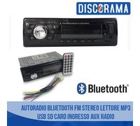 AUTORADIO BLUETOOTH FM STEREO AUTO LETTORE MP3 USB SD CARD INGRESSO AUX RADIO