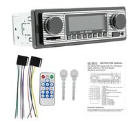 Autoradio Bluetooth Vintage con doppia manopola, lettore MP3, sintonizzatore FM, stereo USB AUX, ricevitore for auto d'epoca, altoparlante, accessori