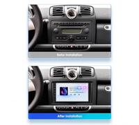 Autoradio Car Navigation per Smart Fortwo 451 2005-2010 Autoradio Portatile Touchscreen con Navigazione Ota, Gps, Mirror Link, Controllo Vocale, Bluetooth, 8 Nucleo 8G+256G