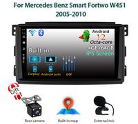 Autoradio Car Stereo GPS Per Mercedes Benz Smart Fortwo W451 Carplay Android 14