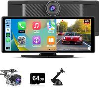 Autoradio CarPlay Android Auto Display 10” Con Dashcam e Telecamera Retromarcia