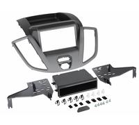 ACV Placca autoradio per Ford Transit V363 – Doppio DIN – Montaggio incasso Nero/Grigio