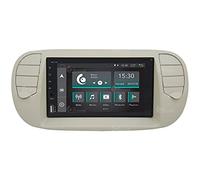 Autoradio Custom Fit per Fiat 500 Pre-Restyling panna Android GPS Bluetooth WiFi Dab USB Full HD Touchscreen Display 6,5"