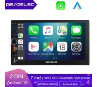 Autoradio da 7 pollici 2 Din Android 13 Carplay Android Auto Lettore multimediale per auto universale Autoradio HD Touch Screen FM Bluetooth