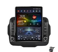 Autoradio da 9,7" aggiornamento radio per J-eep Renegade 2014-2020 Wireless CarPlay Android Auto Navi GPS BT DSP Kit di installazione sostitutivo Touch Screen Telecamera di retromarcia(Color:TS400)