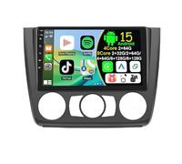 Autoradio Doppio DIN per BMW 1 Series E88 E82 E81 E87 2004-2011 con CarPlay/Android Auto con Telecamera Posteriore,Bluetooth,Navigazione GPS,Mirroring,FM/AM(S-2(2G+32G))