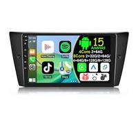 Autoradio Doppio DIN per BMW 3 Series 328i 335i 325i 2005-2011 con CarPlay/Android Auto con Telecamera Posteriore,Bluetooth,Navigazione GPS,Mirroring,FM/AM(S-5(6G+128G))