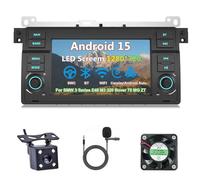 Autoradio Doppio DIN per BMW 3 Series E46 M3 320 Rover 75 MG ZT con CarPlay/Android Auto con Telecamera Posteriore,Bluetooth,Navigazione GPS,Mirroring,FM/AM(S-1(2G+32G))