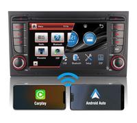Autoradio DSP ad alta potenza per Audi A4 S4 B6 B7 RS4 Sportback stereo radio schermo con carplay wireless integrato e Android Auto Navi controllo del volante Bluetooth 7" IPS 1080P radio AM/FM/RDS
