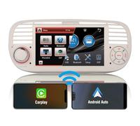 Autoradio DSP ad alta potenza per Fiat 500 2007-2015 stereo radio schermo con carplay wireless integrato e Android Auto Navi controllo del volante EQ Bluetooth Schermo 1080P IPS da 7" radio AM/FM/RDS