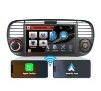 Autoradio DSP ad alta potenza per Fiat 500 2007-2015 stereo radio schermo con carplay wireless integrato e Android auto Navi Bluetooth Comandi al volante touch screen IPS 7" 1080P USB radio AM/FM/RDS