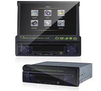 AUTORADIO DVD STEREO 1 DIN DISPLAY SCOMPARSA 7.5 RADIO MP3 AUX USB SD AV
