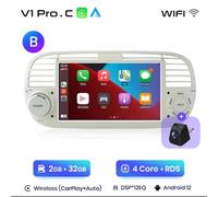 Autoradio Fiat 500 2007-2015 2G+32GB CarPlay-AndroidAuto + Retrocamera