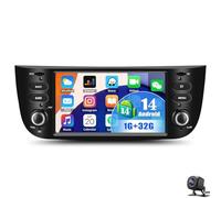 Autoradio HTXPSM da 6,2" per Fiat Punto 2010-2016 Linea 2012-2015, schermo wireless Apple CarPlay Android Auto, schermo touch HD, lettore radio portatile con navigazione, Bluetooth, WiFi, navigazione