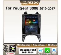 Autoradio intelligente Android Hizpo da 9,7 pollici per Peugeot 3008 MPV 2010-2017, stile Tesla, con Carplay, Android Auto, GPS, 4G, Bluetooth, 7862
