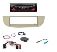 Autoradio JVC con CD per Fiat 500 DAB+ comandi al volante, USB e SD Card, fro...