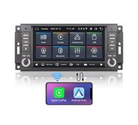 Autoradio Linux Avvio Lampo Compatibile con Jee-p Wrangler Radio 2007-2018 Chrysler Dodge Ram 1500 | CarPlay/Android Auto Wireless/Bluetooth/FM/AM/RDS/USB | DSP 100W |