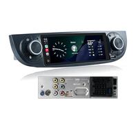 Autoradio Linux per Fiat 500 2007-2015 con CarPlay Wireless e Android Auto, avvio in 2 secondi, comandi fisici tramite manopola, audio di livello OEM, Porta ISO Plug & Play, Nero
