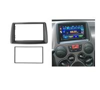 Autoradio Mascherina Telaio Adattatore nero Doppia fascia 2 Din/adatta for FIAT Panda (169) 2003-2012 Radio CD DVD Pannello stereo Montaggio su staffa Kit di rivestimento Cornice Piastra lunetta Tel