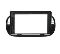 Autoradio Mascherina Telaio Adattatore nero Fascia da 9 pollici for autoradio/adatta for lettore multimediale Fiat 500 cornice pannello cornice cruscotto 2 din Telaio audio per auto(Black frame)