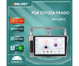 Autoradio multimediale Android 12 con lettore video stereo per Toyota Land Cruiser Prado 150 2013 2014 2015-2017 7862 2din GPS Carplay