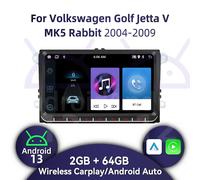 Autoradio Multimediale per VW Volkswagen Golf Jetta 5 V MK5 Rabbit 2004-2009 2Din 9 "Stereo Wireless Carplay Android Unità Principale GPS