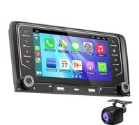 Autoradio Per A3 S3 RS3 2003-2012 Con Wireless Carplay E Android Auto, Android 14 Autoradio IPS Da 7 Pollici Con GPS Controllo Vocale SWC Telecamera Di Retromarcia Bluetooth 5.0 WiFi Viva(Size:M100CP)