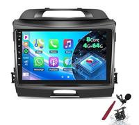 Autoradio per auto Android 15, 8 core, 4G, 64G, per K-IA Sportage 2010-2015 con CarPlay e Android Auto, schermo touch da 9", Bluetooth, GPS Sat Nav, WiFi, FM RDS, audio e fotocamera,K2 pro plus