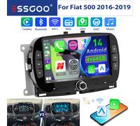 Autoradio Per Fiat 500 2016-2019 7" 4+64GB Carplay Android 14 Navi GPS Bluetooth
