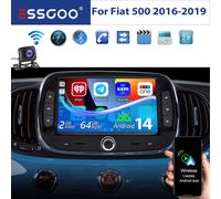 Autoradio Per Fiat 500 2016-2019 7" 4+64GB Carplay Android 14 Navi GPS Bluetooth