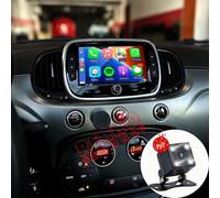 Autoradio Per Fiat 500 2016-2019 Fit Apple Carplay Android 13 GPS +Retrocamera